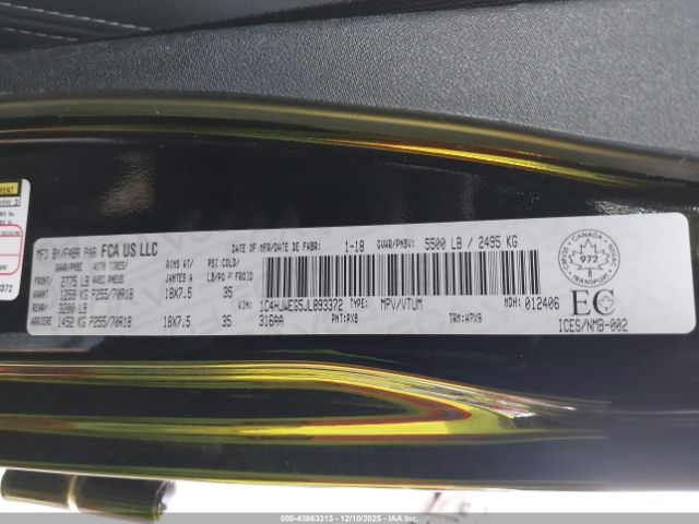 2018 JEEP WRANGLER JK UNLIMITED 1C4HJWEG5JL893372 Photo 8