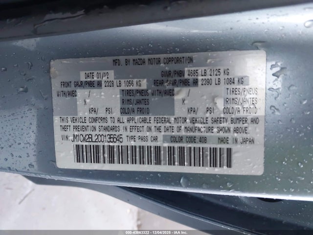 2012 MAZDA MAZDA5 JM1CW2BL2C0135645 Photo 8