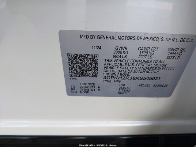 3GPKHZRJ8RS545031 Honda Prologue Elite