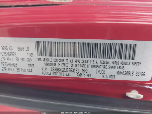 2018 RAM 1500 1C6RR6KG2JS263131 Photo 8