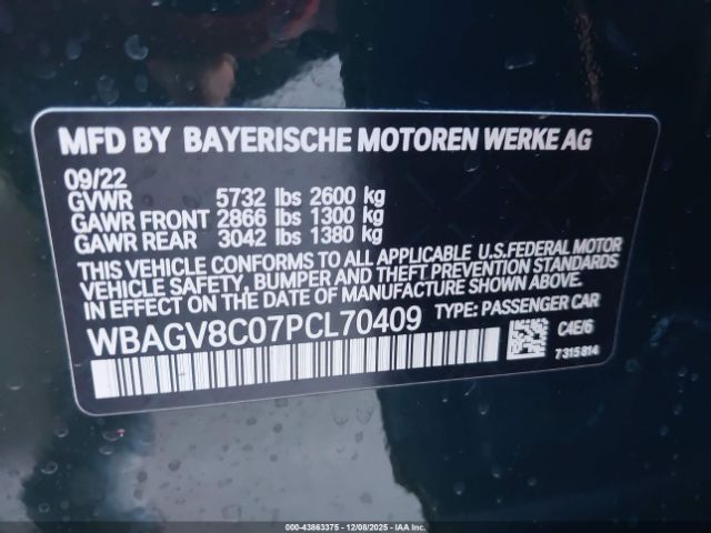 2023 BMW M850I GTAN COUPE WBAGV8C07PCL70409 Photo 8