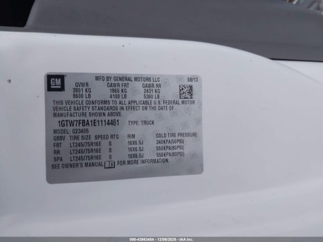 2014 GMC SAVANA 2500 1GTW7FBA1E1114461 Photo 8