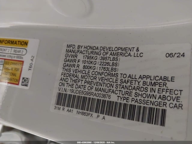 19UDE5G95RA003876 Acura Integra Type S