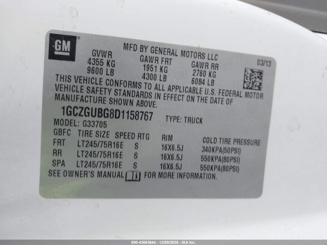 2013 CHEVROLET EXPRESS 3500 1GCZGUBG8D1158767 Photo 8