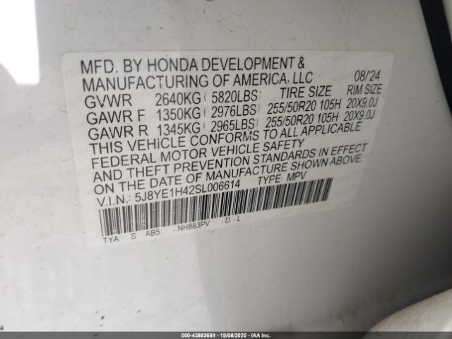 2025 ACURA MDX 5J8YE1H42SL006614 Photo 8