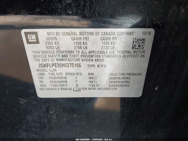 2017 GMC TERRAIN 2GKFLPE38H6275166 Photo 8