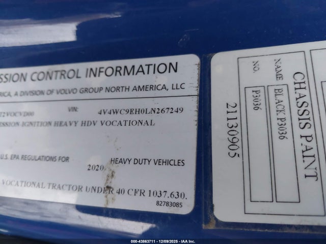 4V4WC9EH0LN267249 Volvo VNR