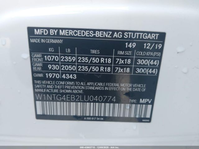 2020 MERCEDES-BENZ GLA 250 W1NTG4EB2LU040774 Photo 8