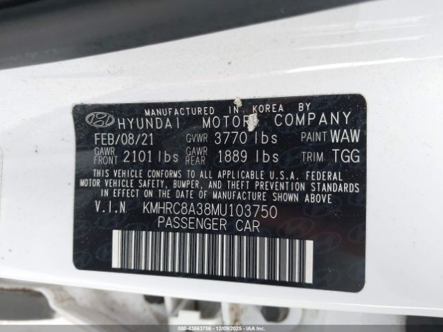 2021 HYUNDAI VENUE KMHRC8A38MU103750 Photo 8