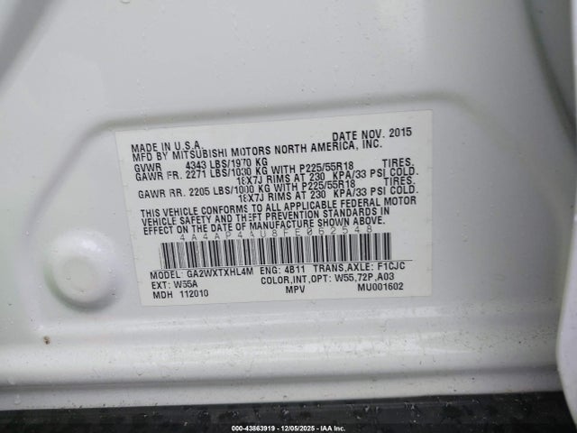 2015 MITSUBISHI OUTLANDER SPORT 4A4AP4AU8FE062548 Photo 8