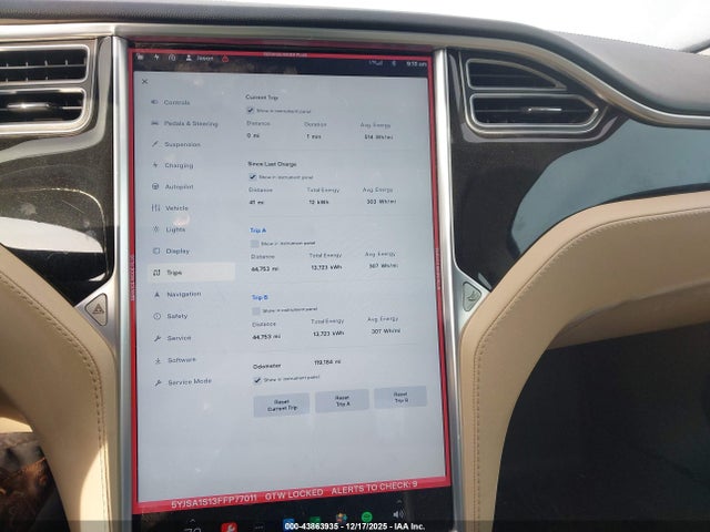 2015 TESLA MODEL S 5YJSA1S13FFP77011 Photo 6