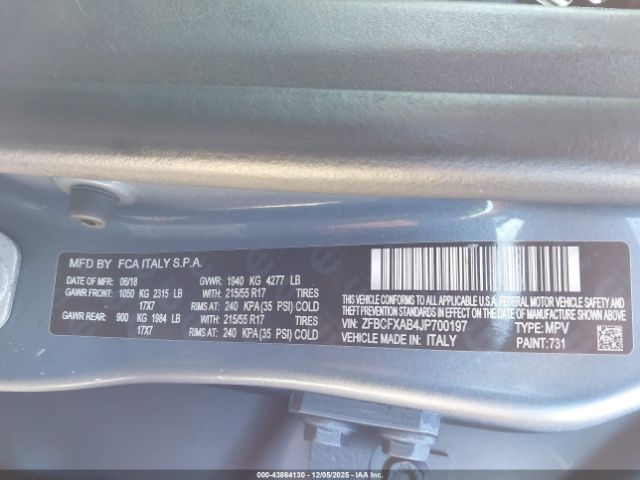 2018 FIAT 500X ZFBCFXAB4JP700197 Photo 8