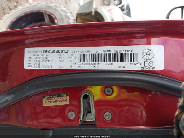 2011 Ram Ram 3500 Laramie მანქანა იყიდება აუქციონზე, vin: 3D73Y3CL4BG576398, აუქციონის ნომერი: 43864142