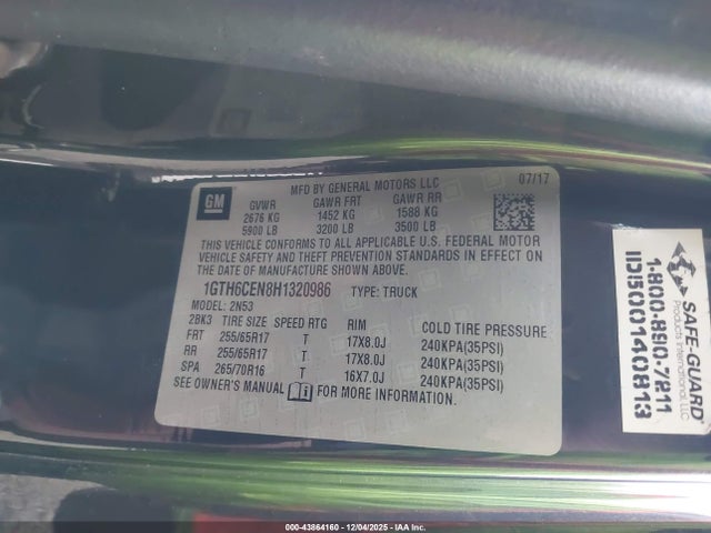 1GTH6CEN8H1320986 GMC CANYON SLE