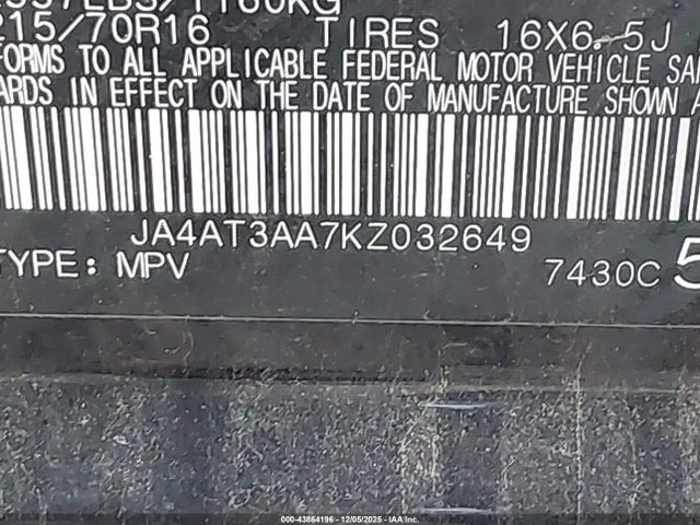 2019 MITSUBISHI ECLIPSE CROSS JA4AT3AA7KZ032649 Photo 8