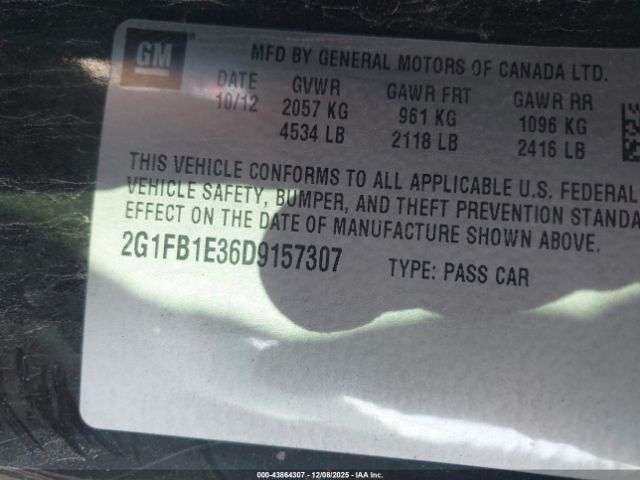 2013 CHEVROLET CAMARO 2G1FB1E36D9157307 Photo 8