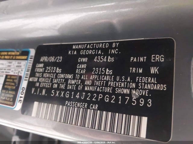 2023 KIA K5 5XXG14J22PG217593 Photo 8