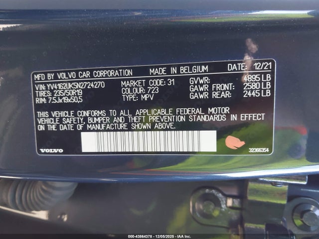 2022 VOLVO XC40 YV4162UK5N2724270 Photo 8