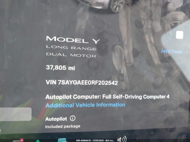 2024 TESLA MODEL Y 7SAYGAEE0RF202542 Photo 6