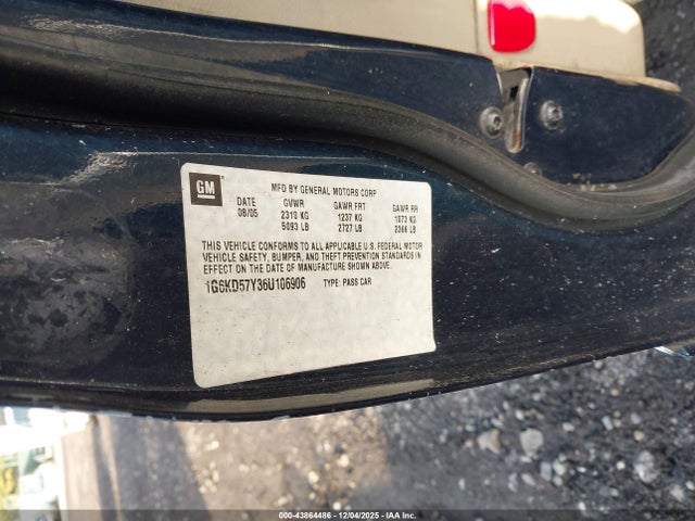 2006 CADILLAC DTS 1G6KD57Y36U106906 Photo 8