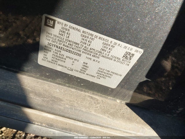 2013 CADILLAC SRX 3GYFNAE36DS522290 Photo 8