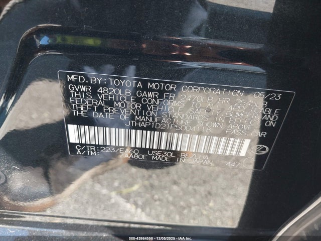 2023 LEXUS IS 500 JTHAP1D21P5004118 Photo 8