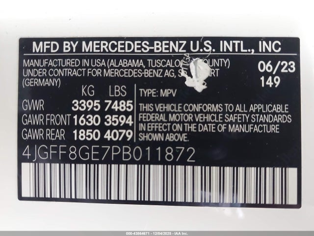 2023 MERCEDES-BENZ GLS 580 4JGFF8GE7PB011872 Photo 8