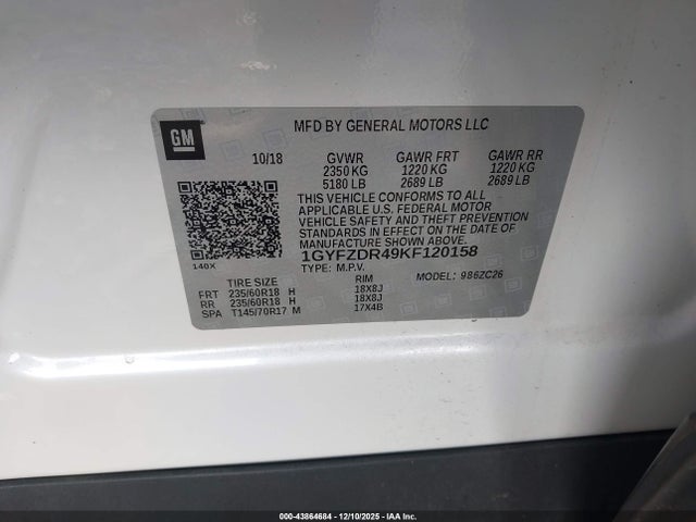 2019 CADILLAC XT4 1GYFZDR49KF120158 Photo 8