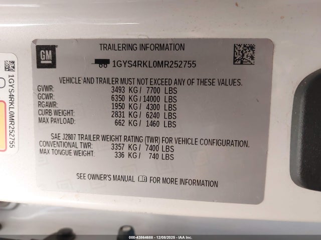 2021 CADILLAC ESCALADE ESV 1GYS4RKL0MR252755 Photo 8