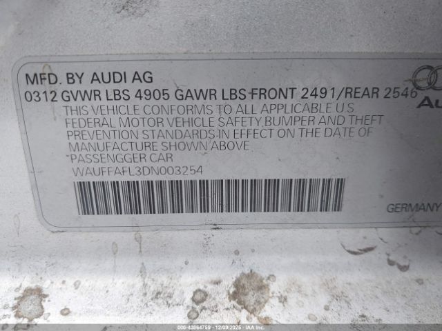 2013 AUDI A4 WAUFFAFL3DN003254 Photo 8