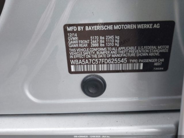 2015 BMW 528I WBA5A7C57FD625545 Photo 8