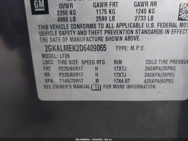 2013 GMC TERRAIN 2GKALMEK2D6409065 Photo 8
