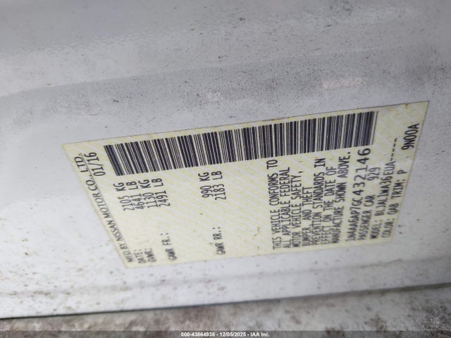 1N4AA6AP7GC432146 Nissan Maxima 3.5 Sr