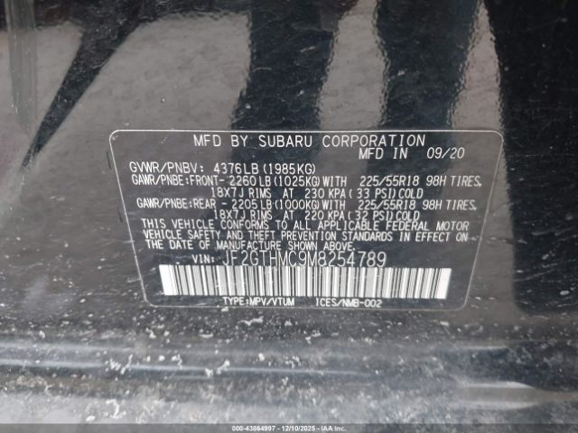 2021 SUBARU CROSSTREK JF2GTHMC9M8254789 Photo 8