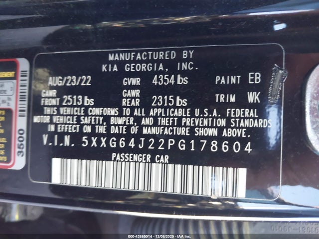 KIA K5 Gt-line 2023 5XXG64J22PG178604 Image 9