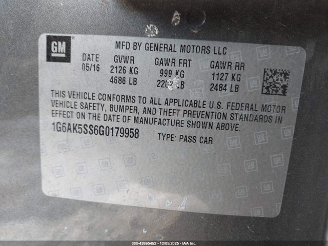 2016 CADILLAC ATS 1G6AK5SS6G0179958 Photo 8