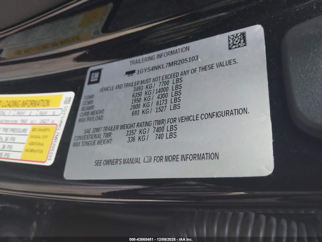 2021 CADILLAC ESCALADE ESV 1GYS4NKL7MR205103 Photo 8