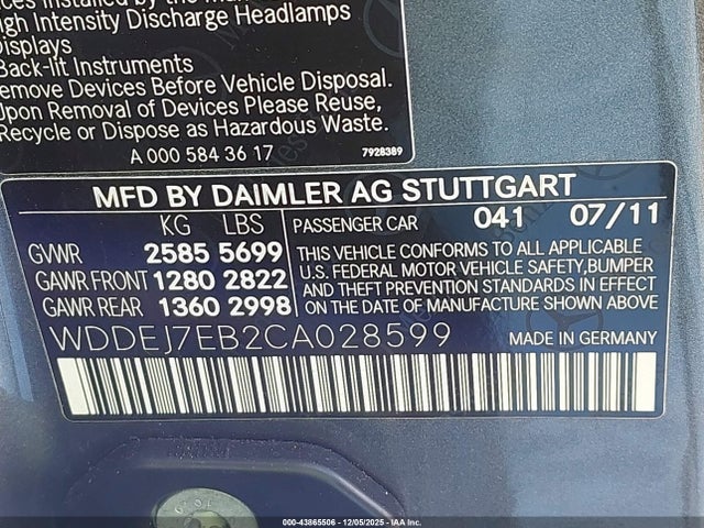 2012 MERCEDES-BENZ CL 63 AMG WDDEJ7EB2CA028599 Photo 8