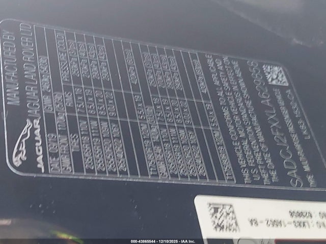 2020 JAGUAR F-PACE SADCJ2FXXLA629858 Photo 8