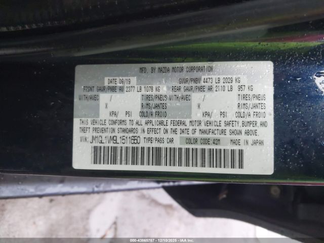 2020 MAZDA MAZDA6 JM1GL1VM9L1511650 Photo 8