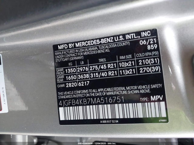 Mercedes-Benz Gle 350 4matic 2021 4JGFB4KB7MA516751 Image 9