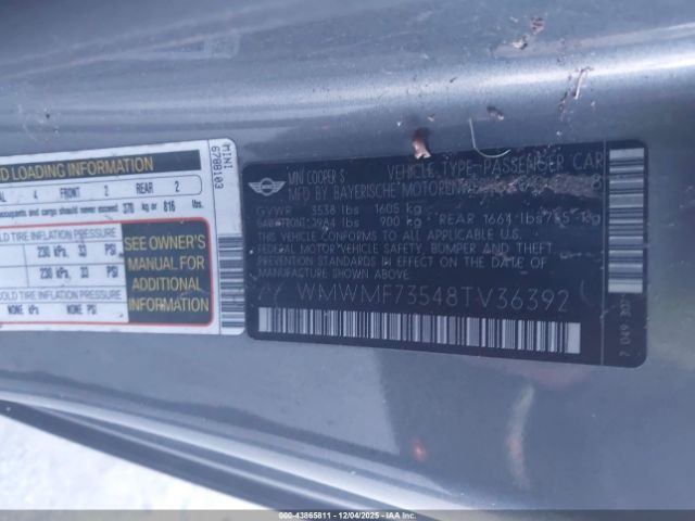 2008 MINI COOPER S WMWMF73548TV36392 Photo 8