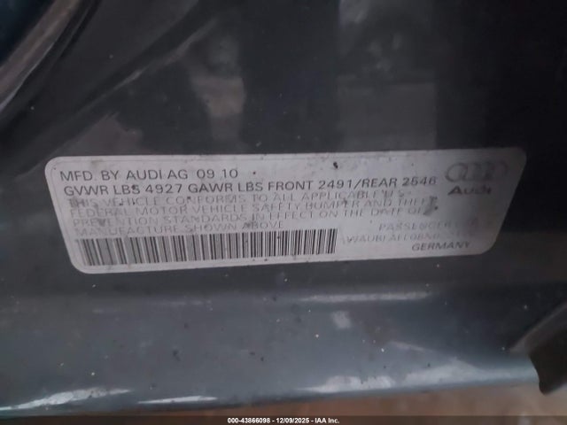 2011 AUDI A4 WAUBFAFL0BN022159 Photo 8