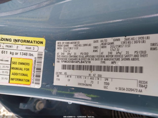 2023 FORD BRONCO 1FMDE5BH4PLB47218 Photo 8