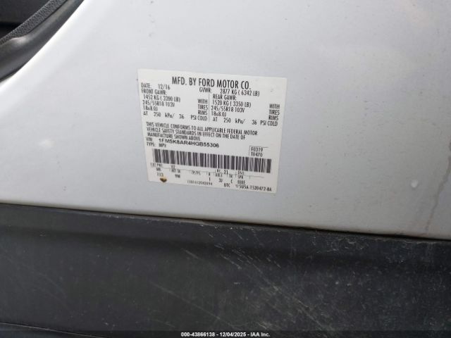 2017 FORD UTILITY POLICE INTERCEPTOR 1FM5K8AR4HGB55306 Photo 8