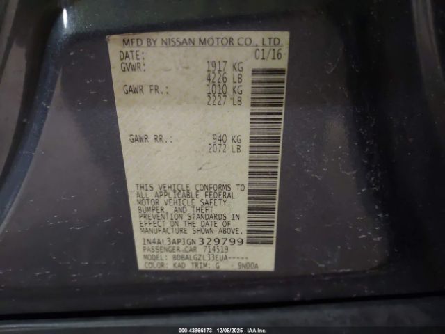 2016 NISSAN ALTIMA 1N4AL3AP1GN329799 Photo 8