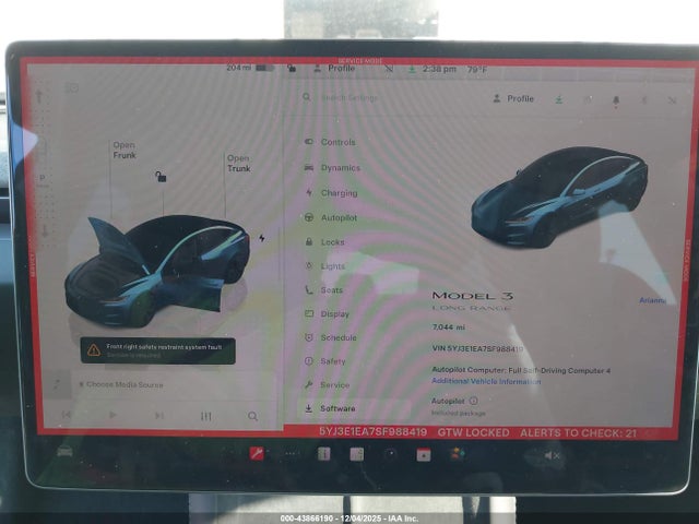 2025 TESLA MODEL 3 5YJ3E1EA7SF988419 Photo 6