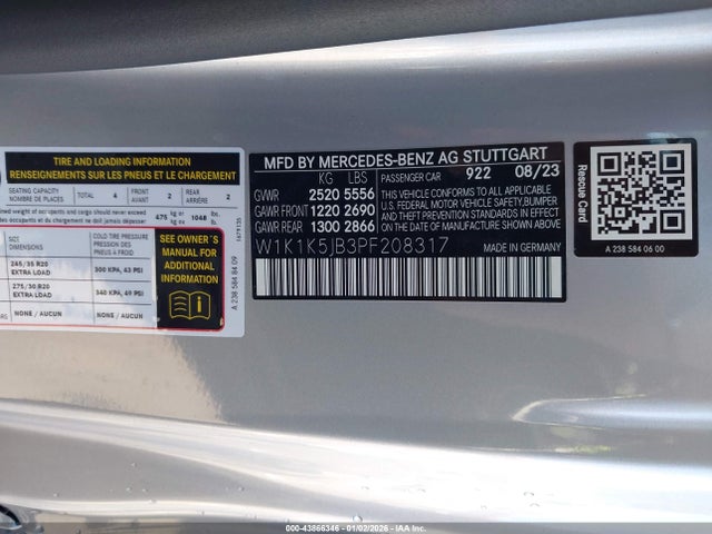 2023 MERCEDES-BENZ E 450 W1K1K5JB3PF208317 Photo 8