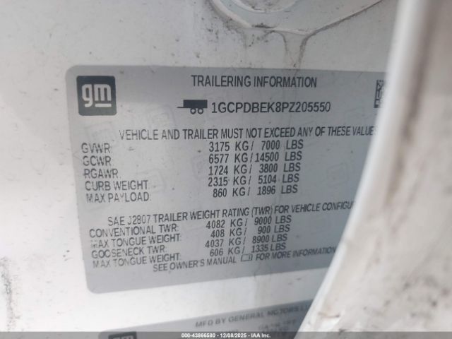 2023 CHEVROLET SILVERADO 1500 1GCPDBEK8PZ205550 Photo 8