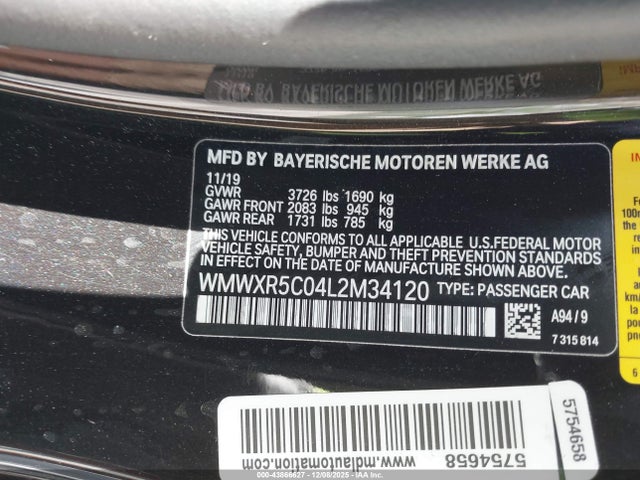 2020 MINI HARDTOP WMWXR5C04L2M34120 Photo 8